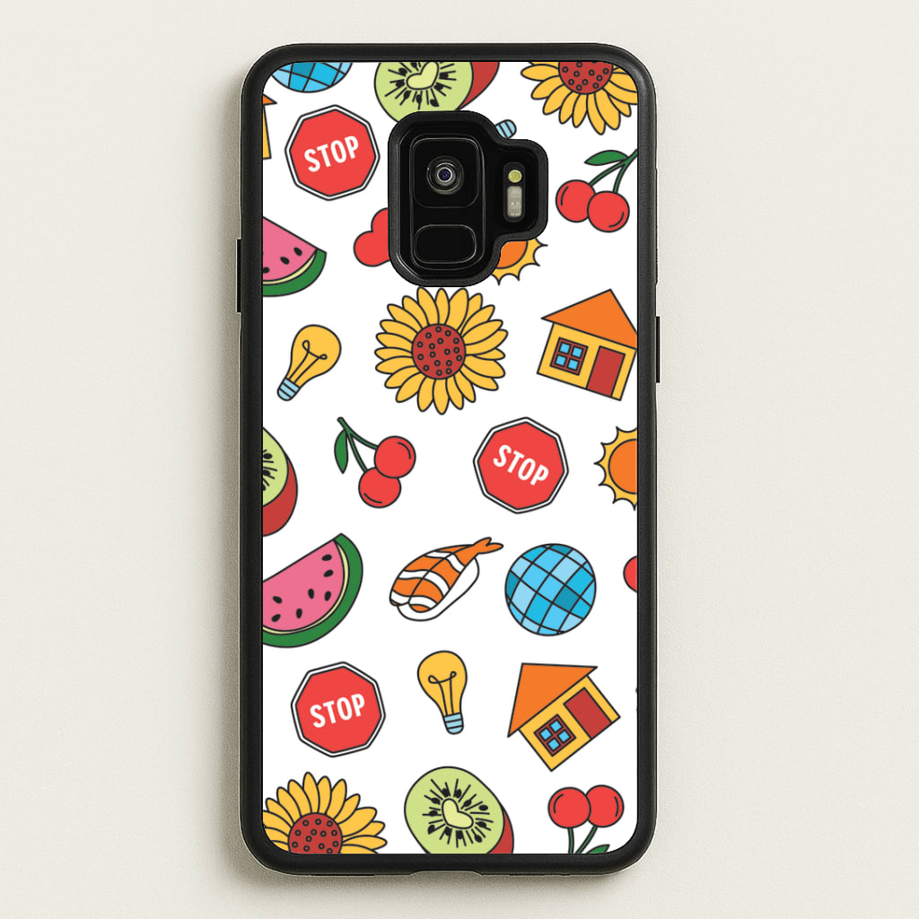Harry Stickers Pattern Galaxy S9 Case