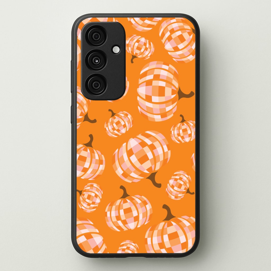 Disco Pumpkins Pattern Galaxy A35 Case