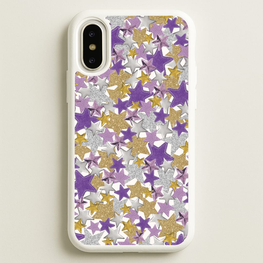 Mauve Stars Collage iPhone X / XS Case
