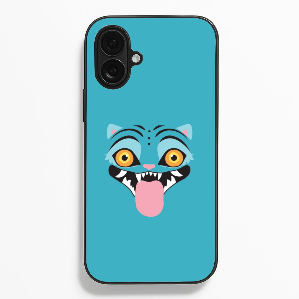Demon Cat Face iPhone 16 Plus Case