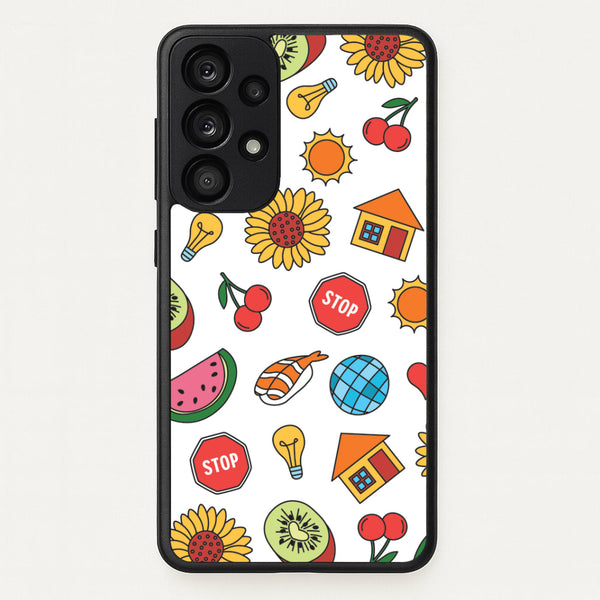 Harry Stickers Pattern Galaxy A53 Case