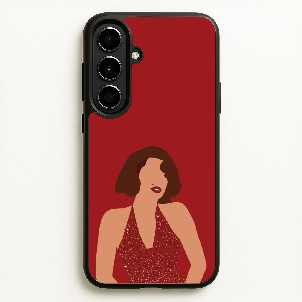Red Sparkly Dress Galaxy A56 Case