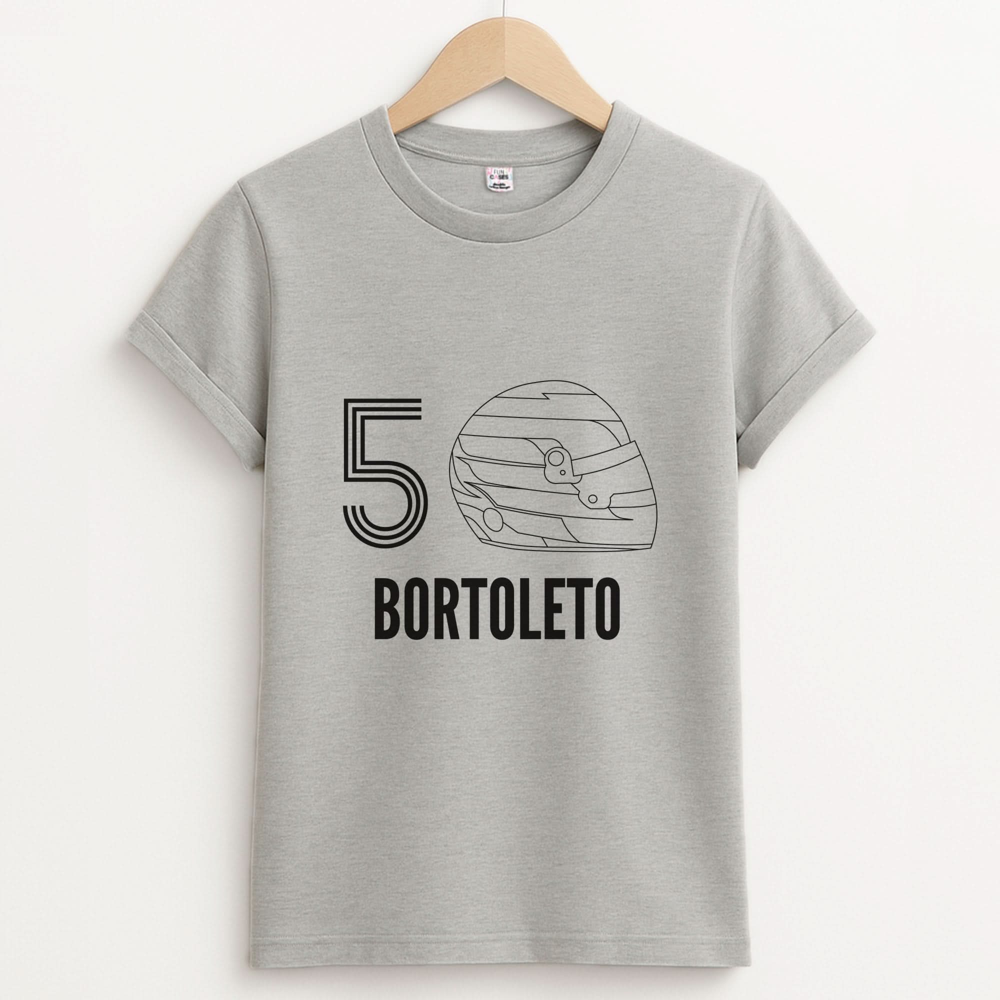 Bortoleto Helmet 2026 Unisex Grey T-Shirt