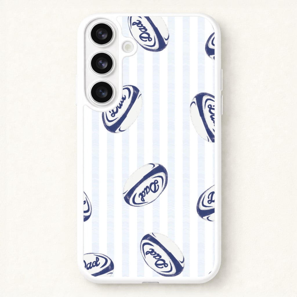 Dad Rugby Ball Pattern Galaxy S26 Plus Case