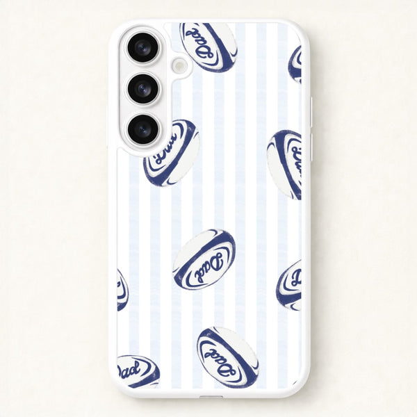 Dad Rugby Ball Pattern Galaxy S26 Case