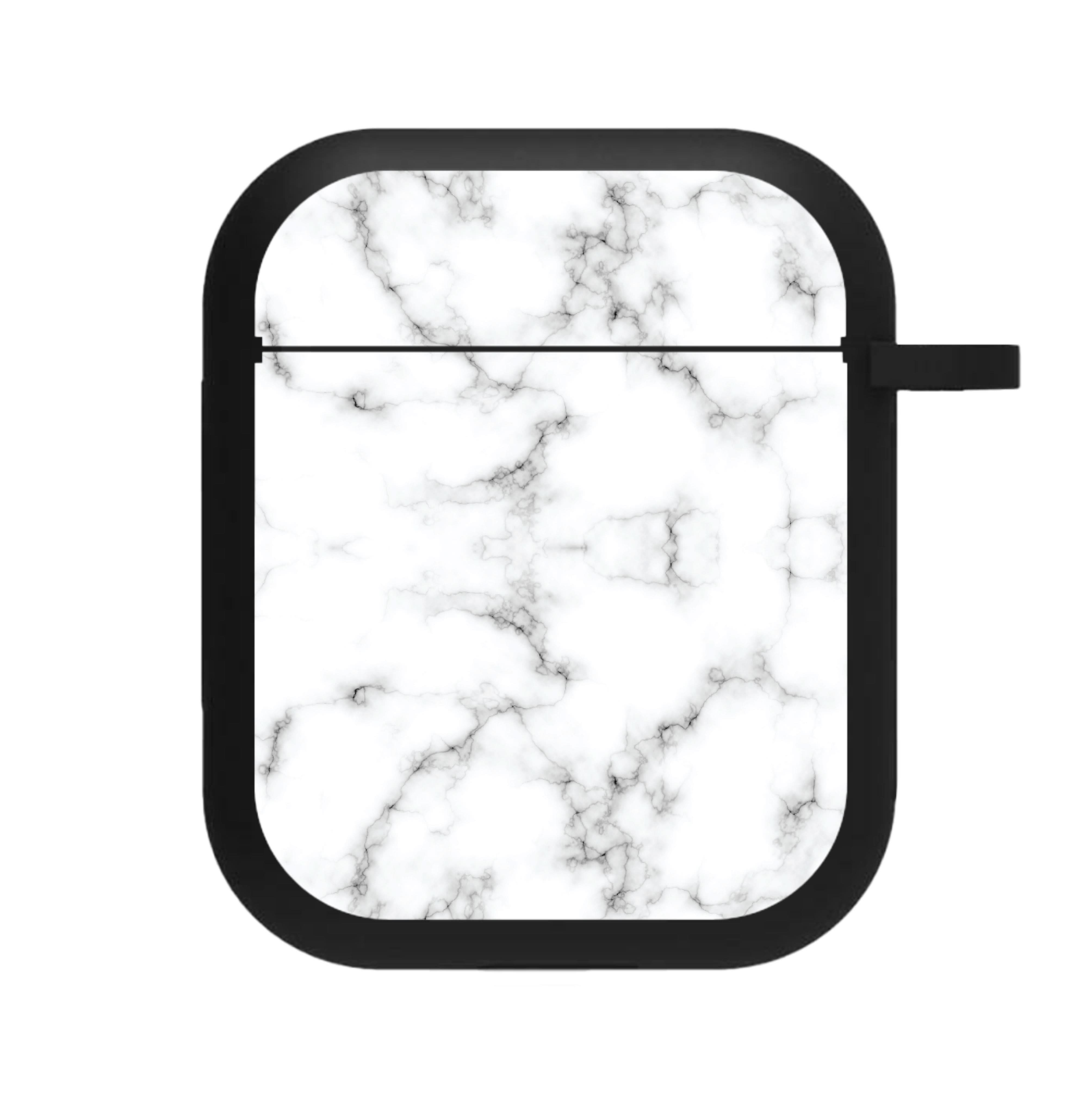 White Marbled AirPods Case