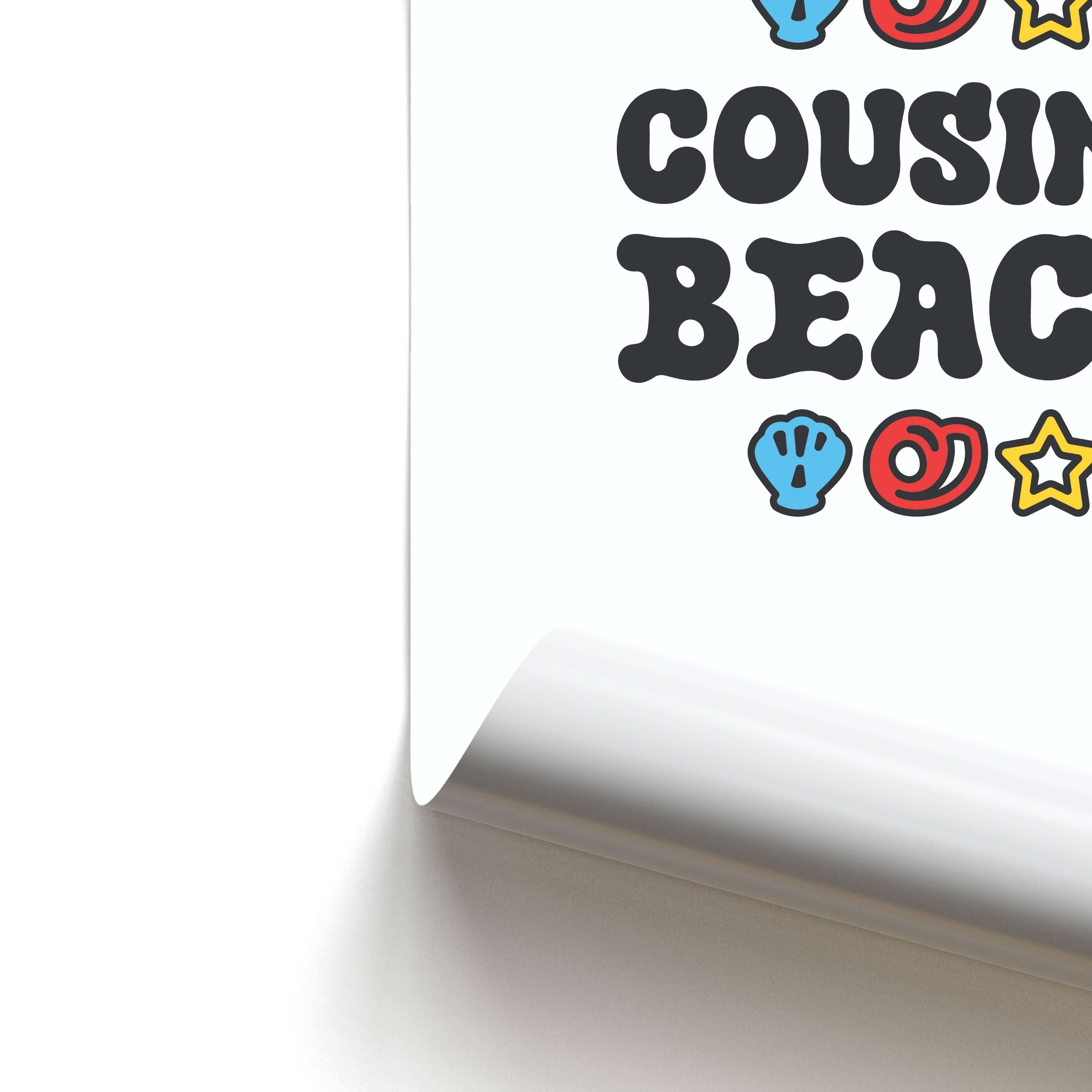 Cartoon Cousins Beach Poster