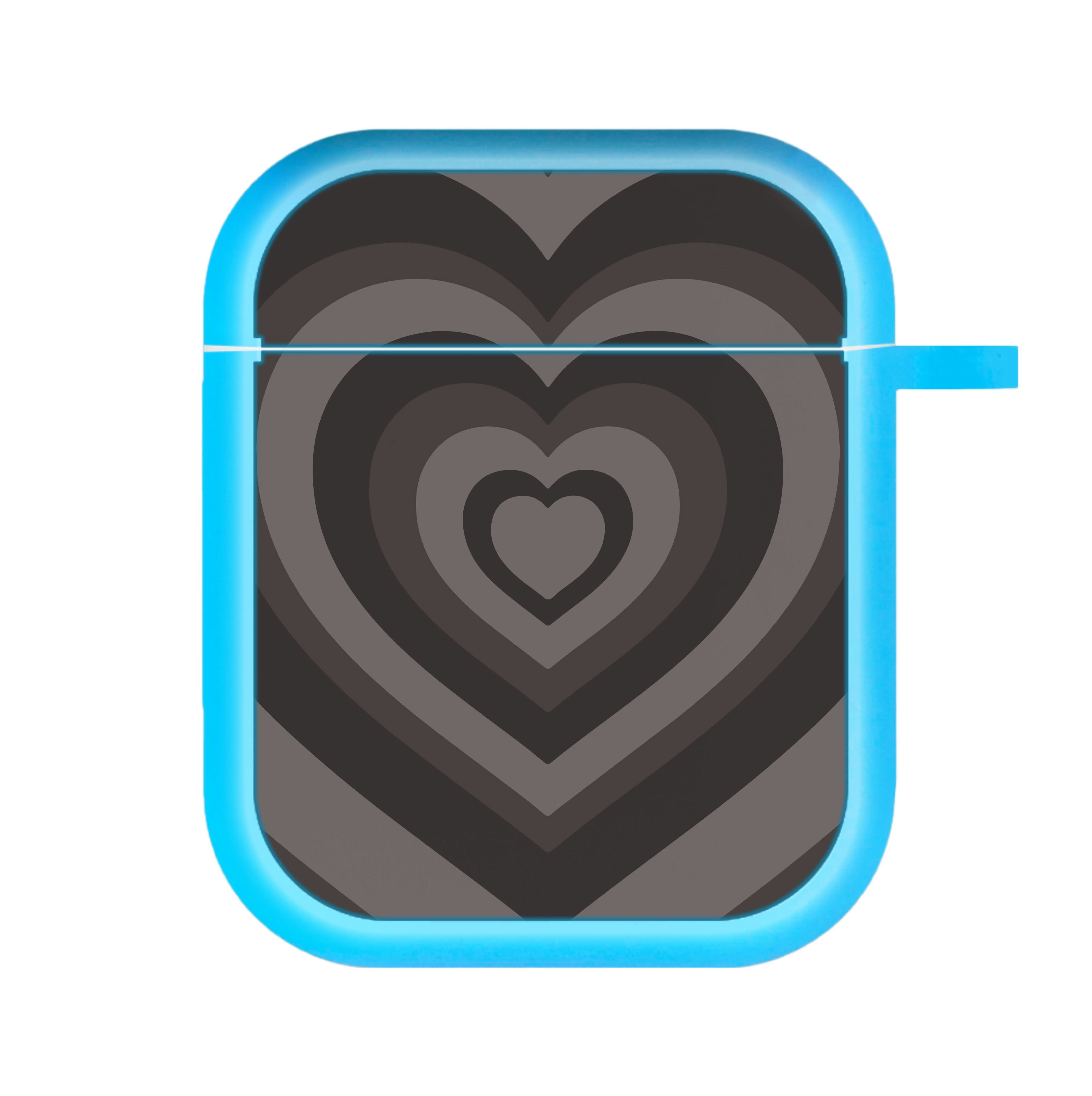 Abstract Black Heart AirPods Case