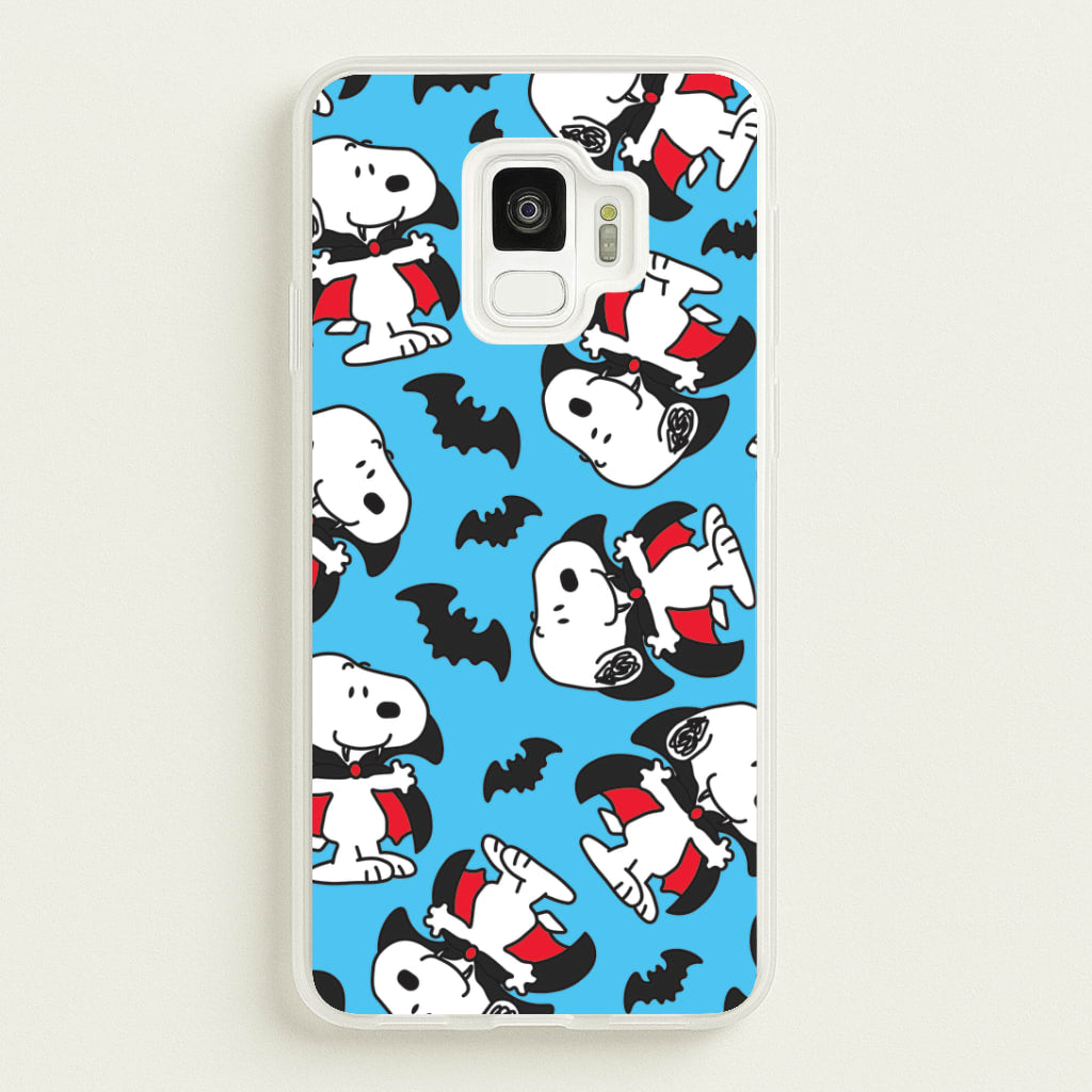Cartoon Beagle Vampire And Bats Pattern Galaxy S9 Case