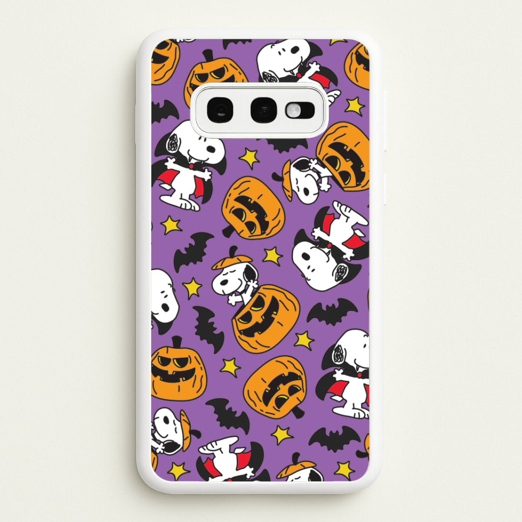Cartoon Beagle Halloween Pattern Galaxy S10e Case