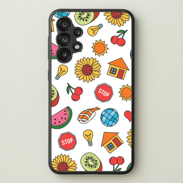 Harry Stickers Pattern Galaxy A13 Case
