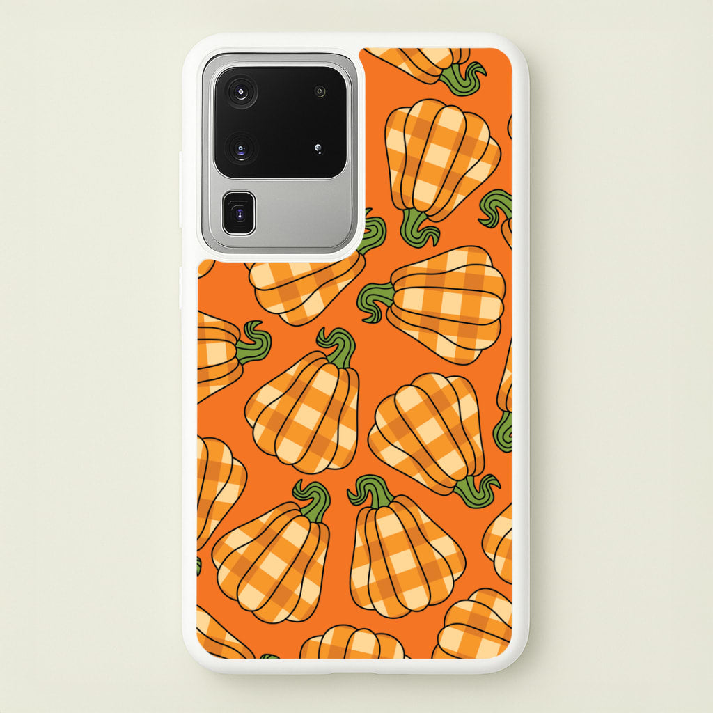 Tartan Pumpkins Pattern Galaxy S20 Ultra Case