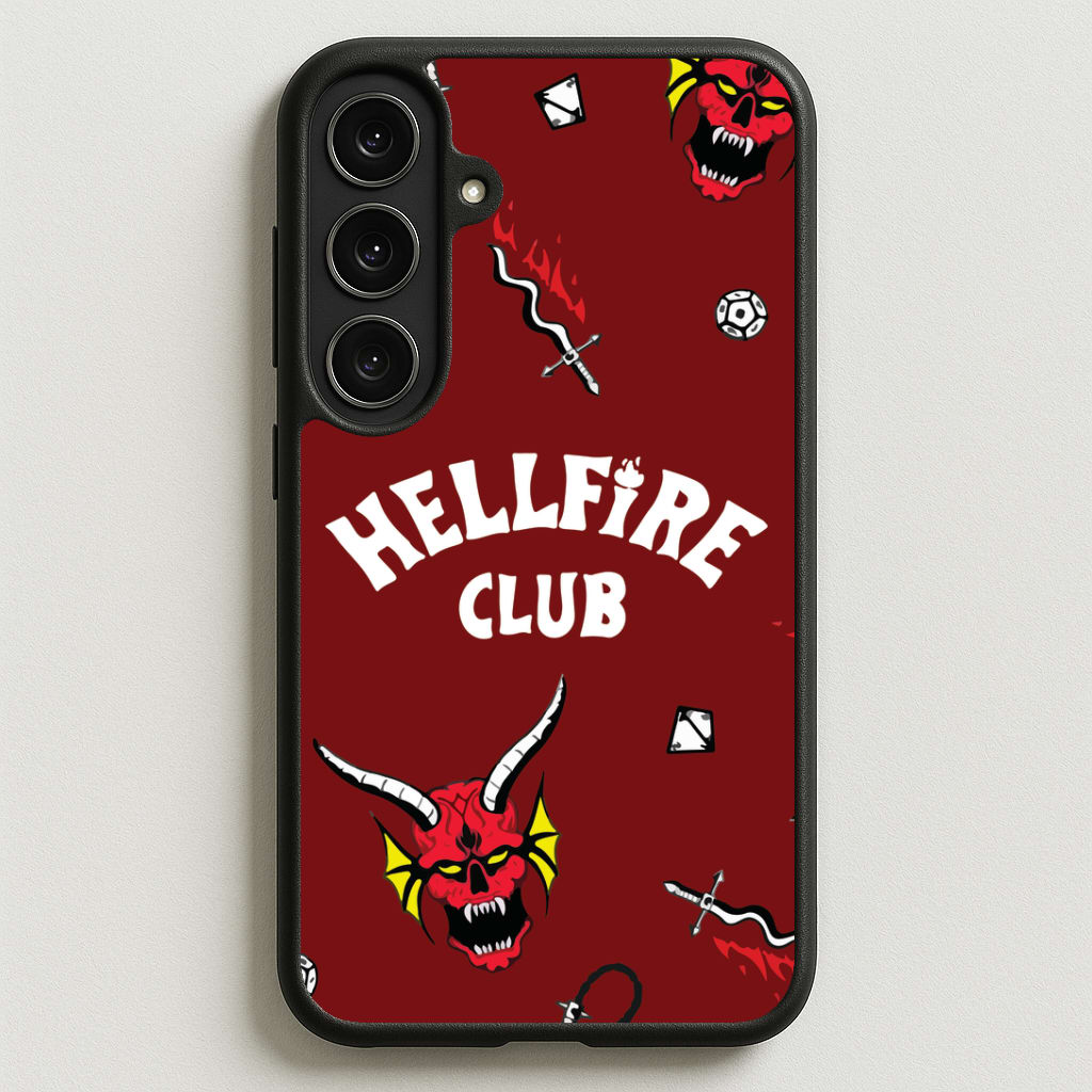 Hellfire Club Icons Collage Red Galaxy S25FE Case