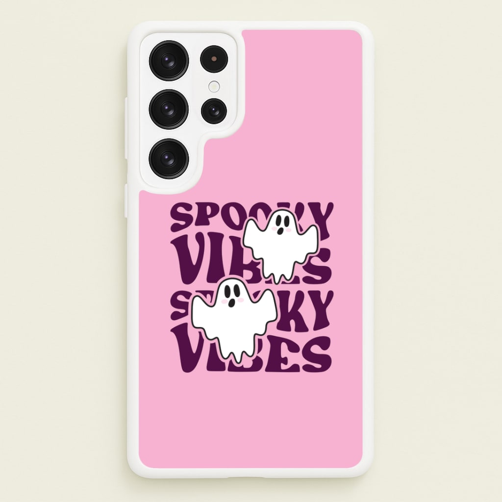 Spooky Vibes Pink Galaxy S22 Ultra Case