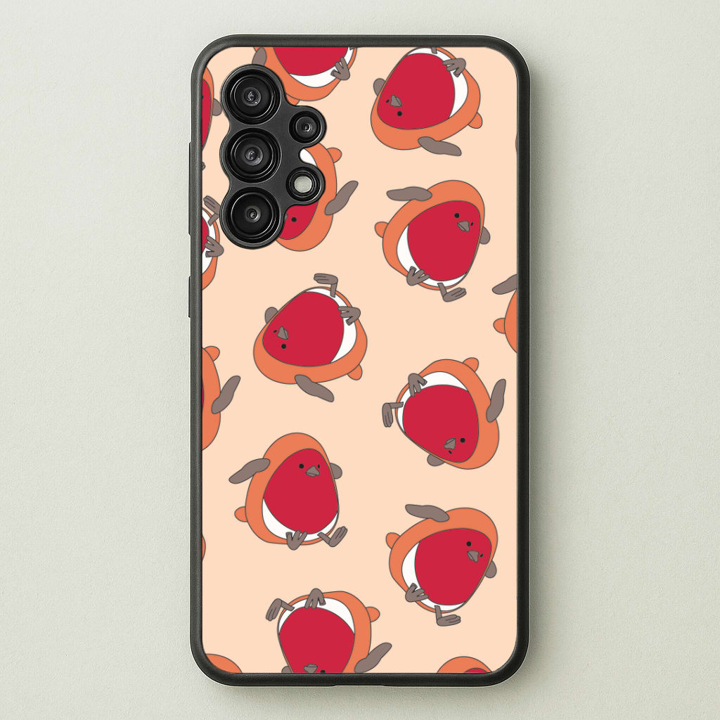 Christmas Robin Plush Pattern Galaxy A13 Case