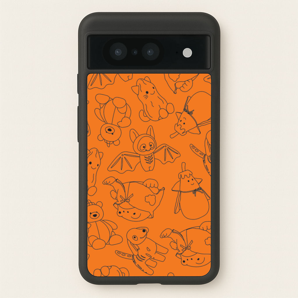 Halloween Plushies Pattern I - Halloween Google Pixel 8 Case