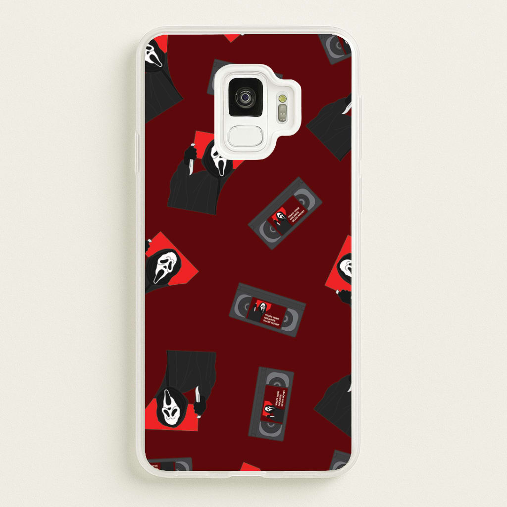 VHS & Ghostface Pattern Galaxy S9 Case