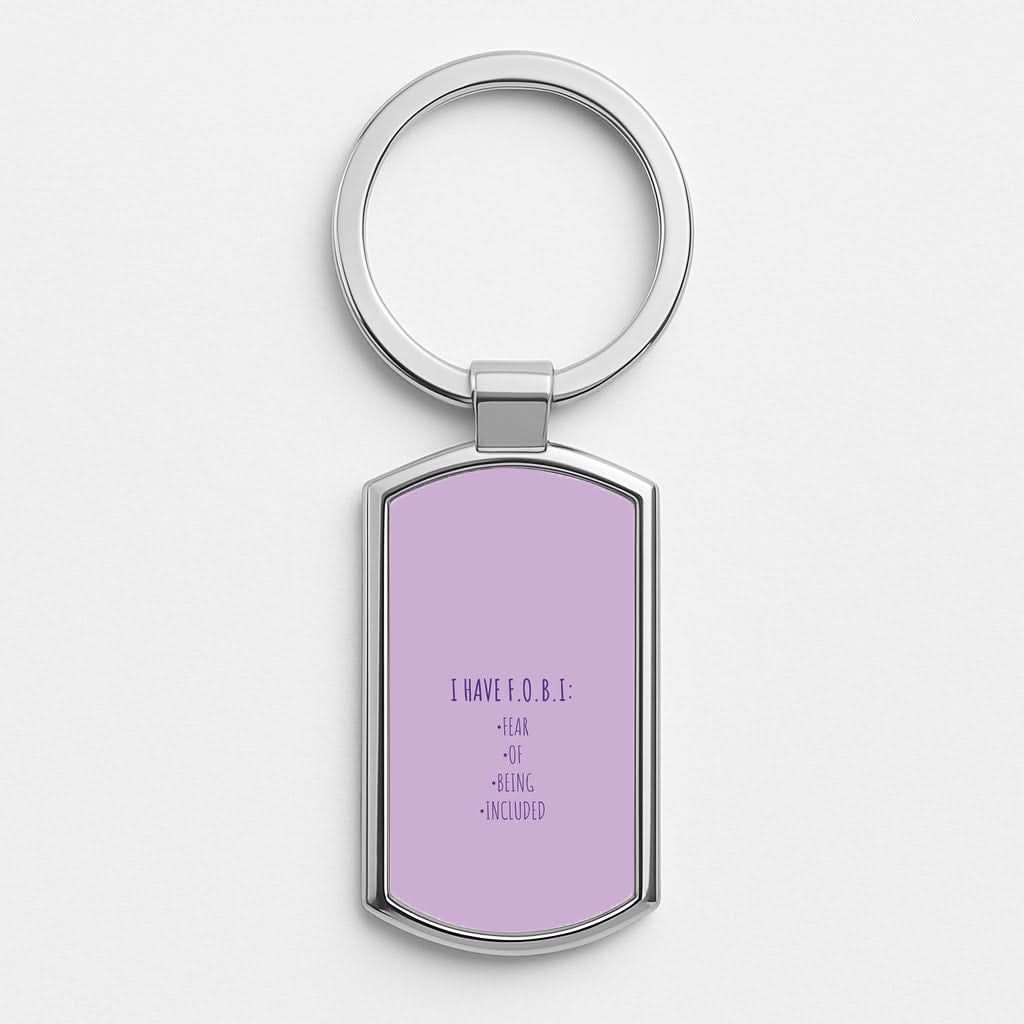 F.O.B.I Silver Metal Keyring