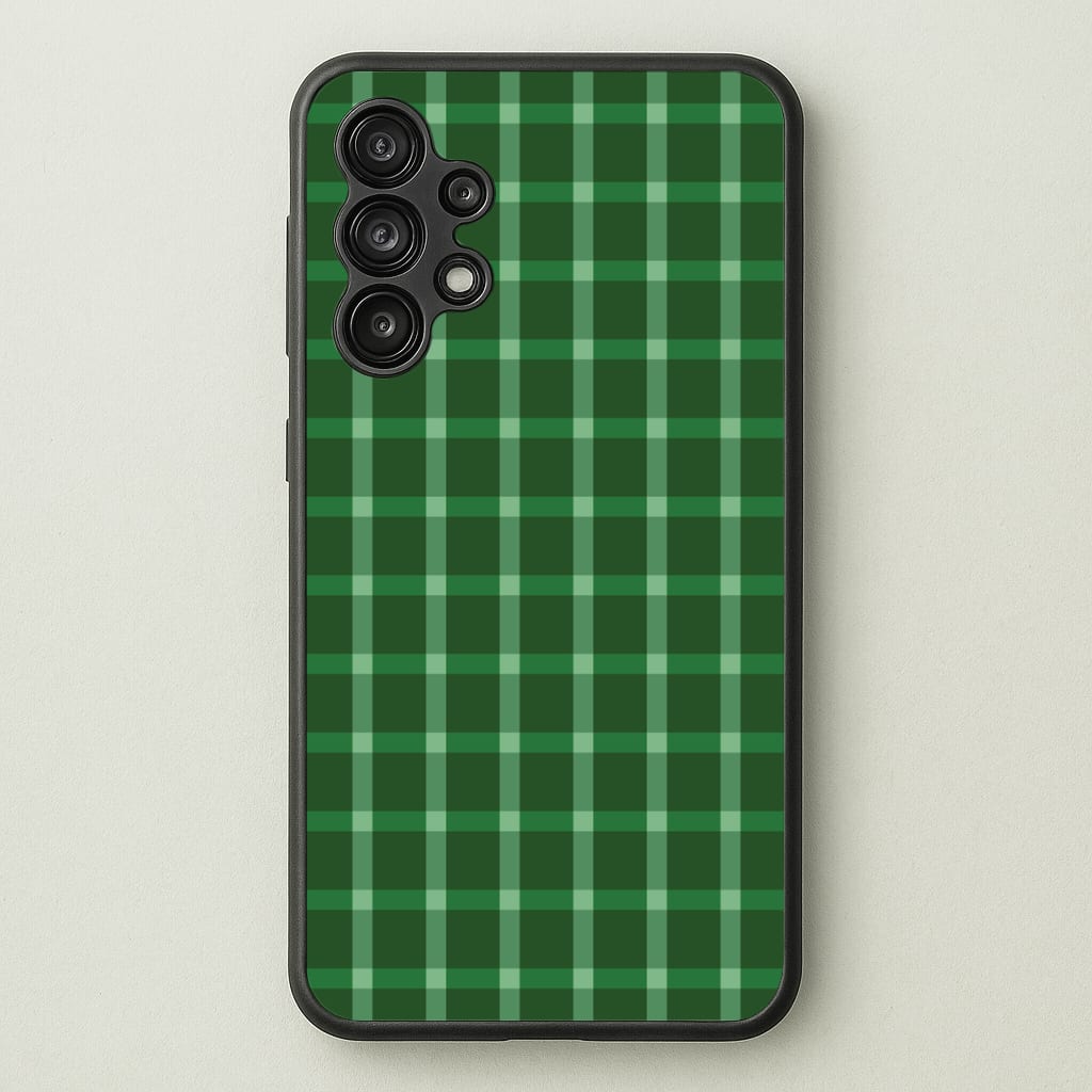 Dark Green Tartan Christmas Pattern Galaxy A13 Case