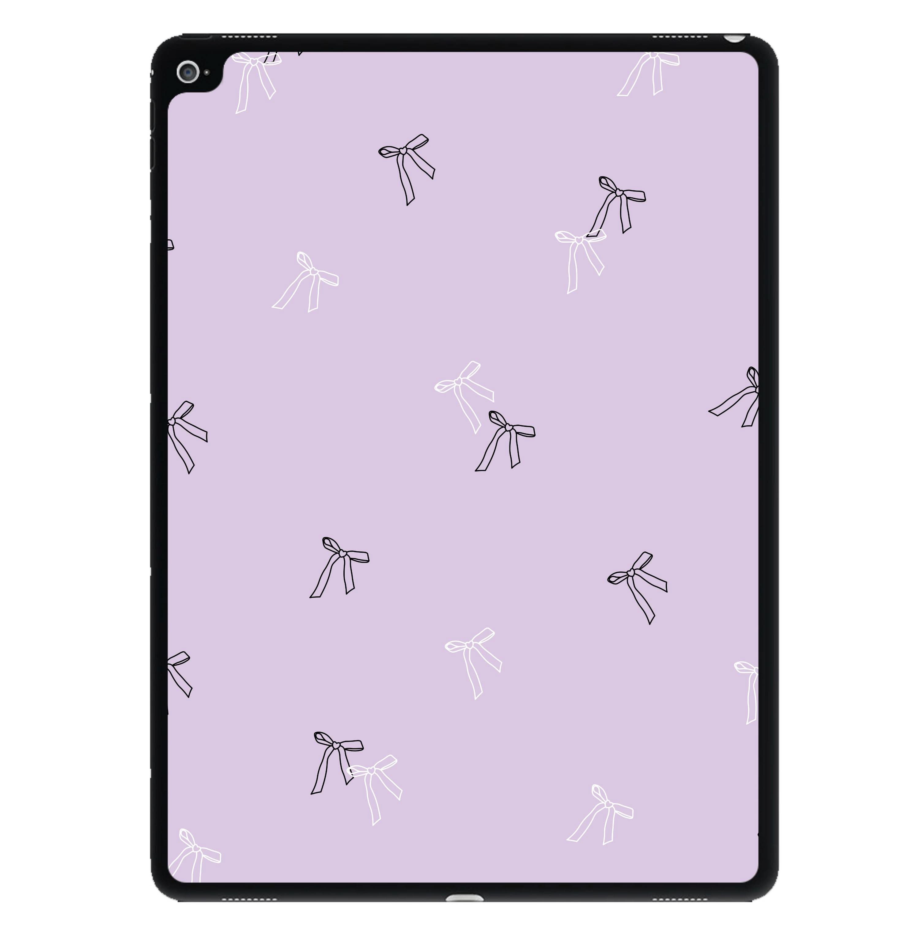 Coquette Mini Bows Pattern Purple iPad Case