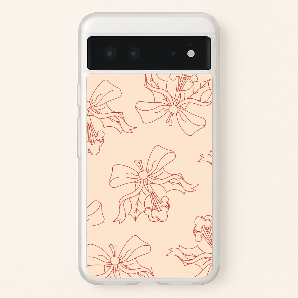 Cartoon Mouse Holly Pattern Google Pixel 6 Case