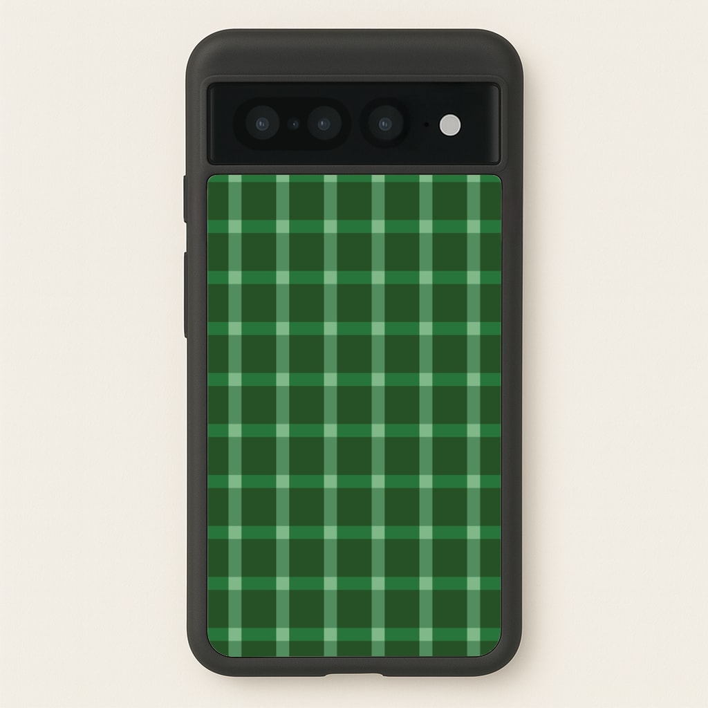 Dark Green Tartan Christmas Pattern Google Pixel 7 Pro Case