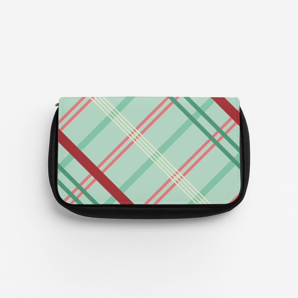 Pastel Tartan Christmas Pattern Pencil Case