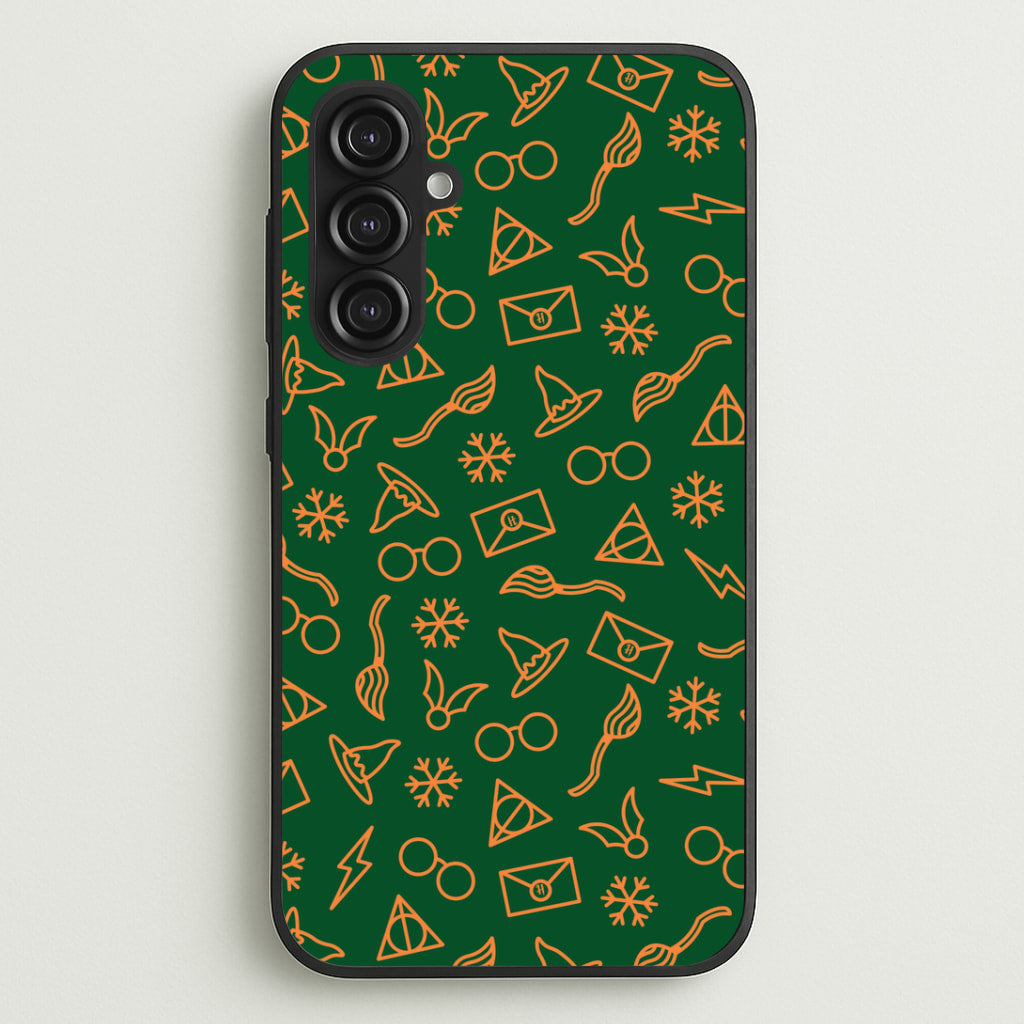 Christmas Wizard Icons Pattern Galaxy S23FE Case