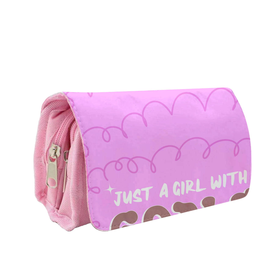 Just A Girl With Goals - Aesthetic Quote Pencil Case