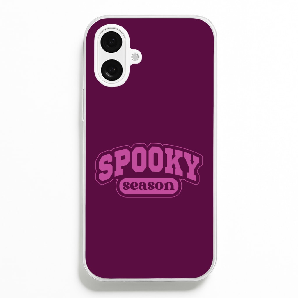 Spooky Season Varsity iPhone 16 Plus Case