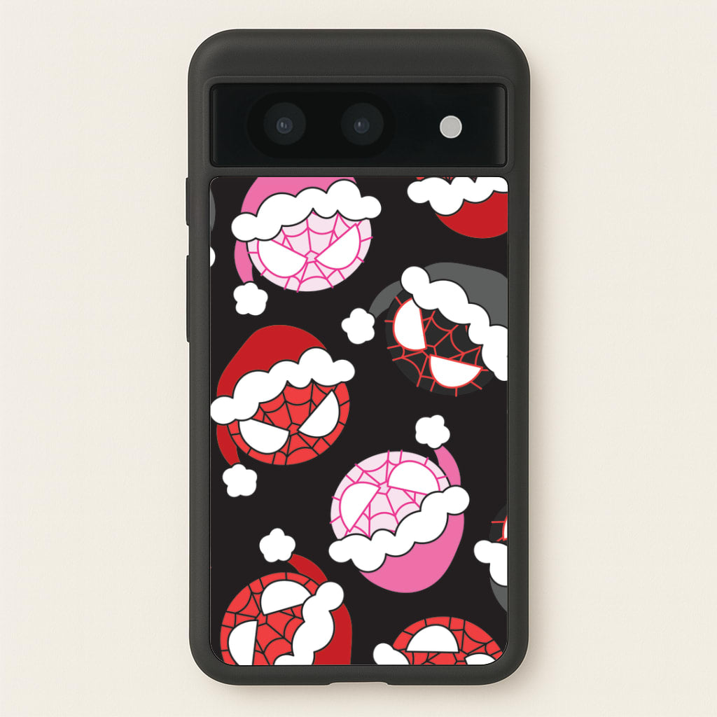 Spider Heroes Christmas Pattern Google Pixel 8a Case