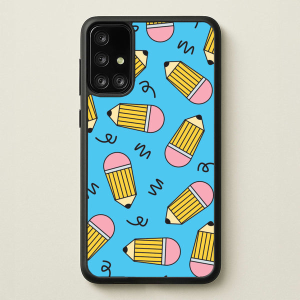 Pencils And Scribbles Pattern Galaxy A71 Case