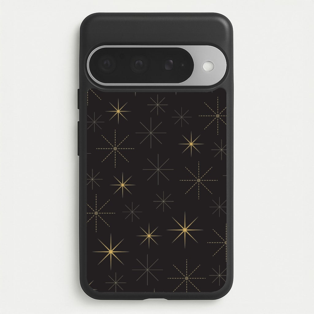Christmas Gold Stars Pattern Google Pixel 10 Pro XL Case