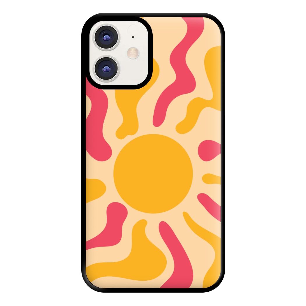 Yellow And Pink Abstract Sun iPhone 11 Case