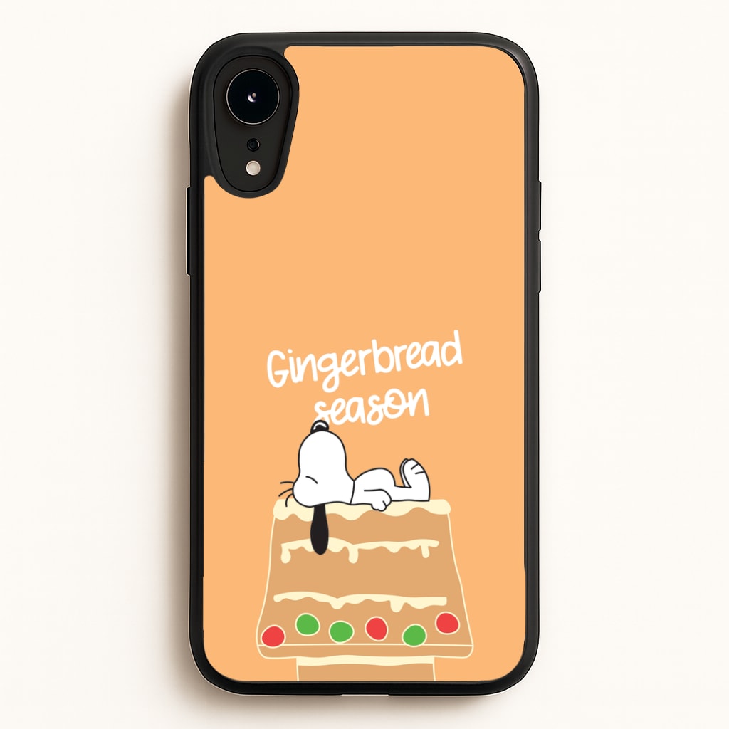 Cartoon Beagle Gingerbread House iPhone XR Case