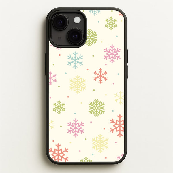 Pastel Snowflakes Pattern iPhone 13 Mini Case