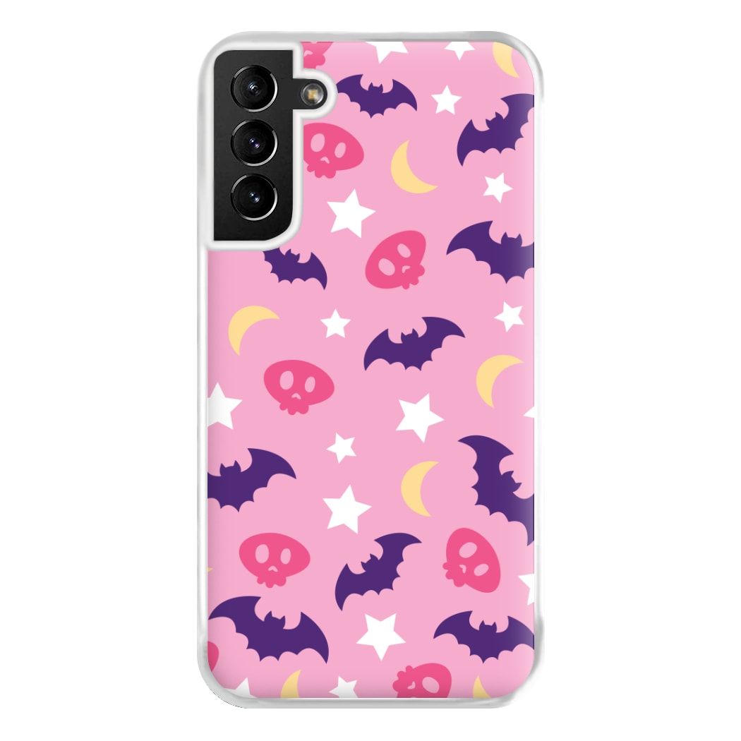 Skull, Bats And Stars Pattern Galaxy S21 Case