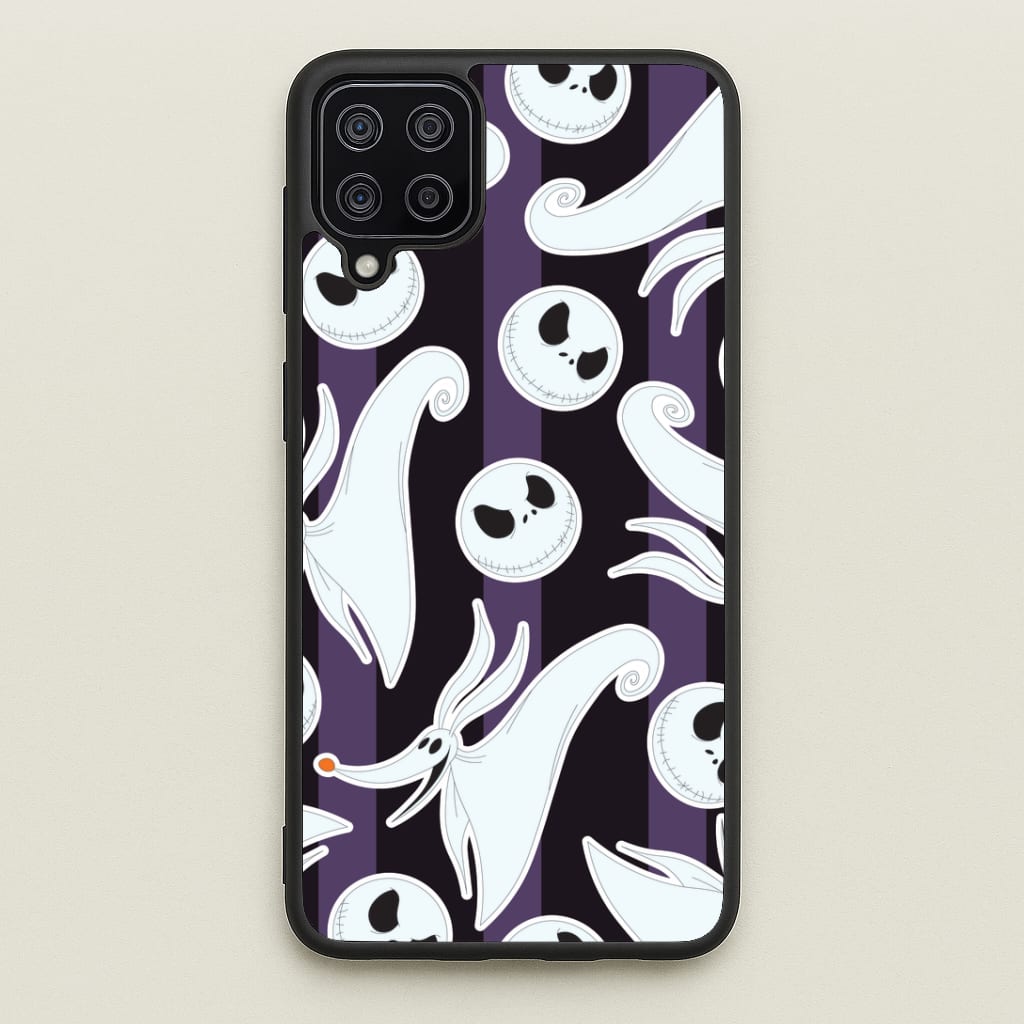 Skeleton Dog And Face Pattern Galaxy A12 Case