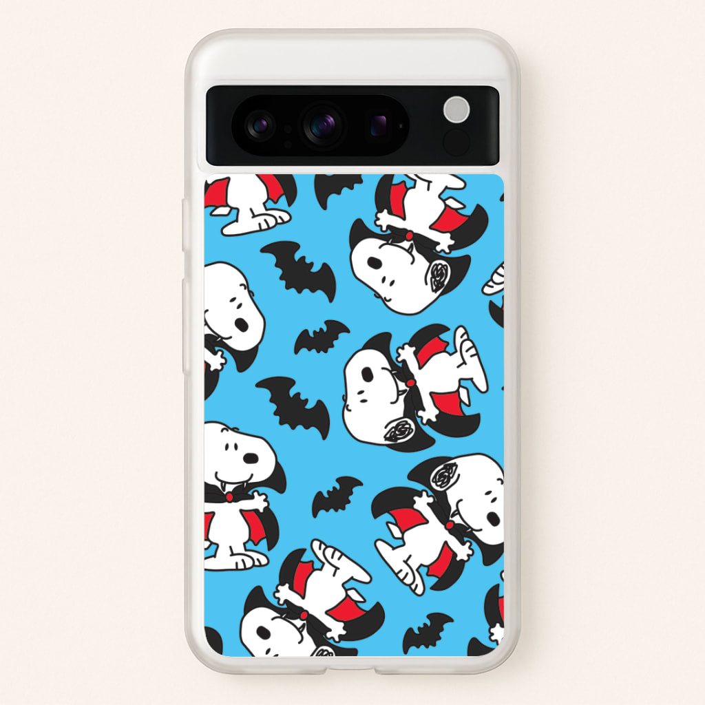 Cartoon Beagle Vampire And Bats Pattern Google Pixel 8 Pro Case