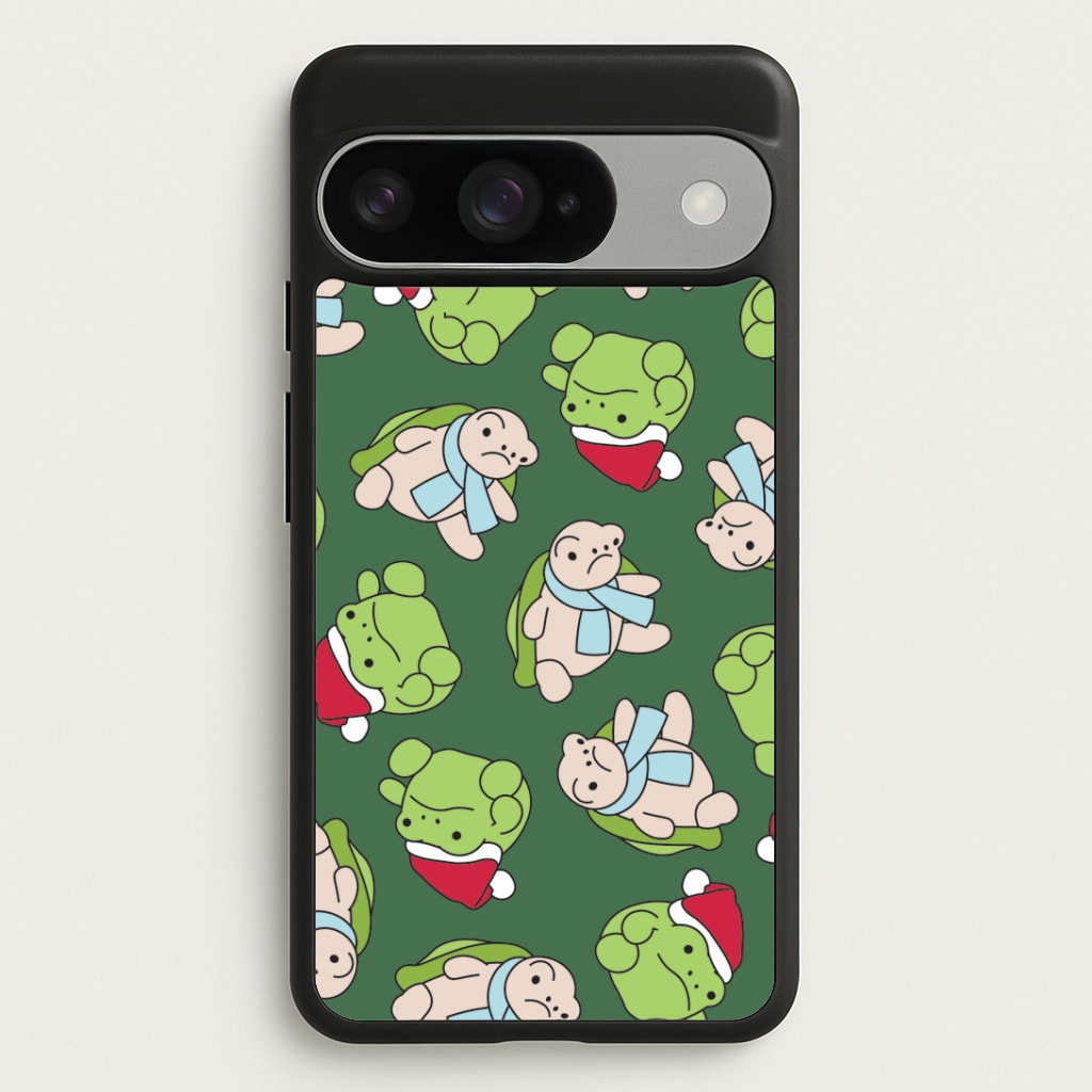 Grumpy Christmas Plushies Pattern Google Pixel 10 / 10 Pro Case
