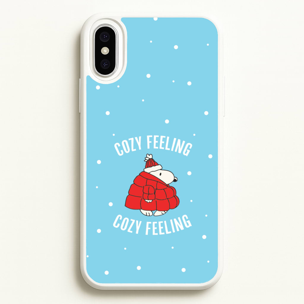 Cozy Feeling Cartoon Beagle Puffer Jacket iPhone XS Max Case