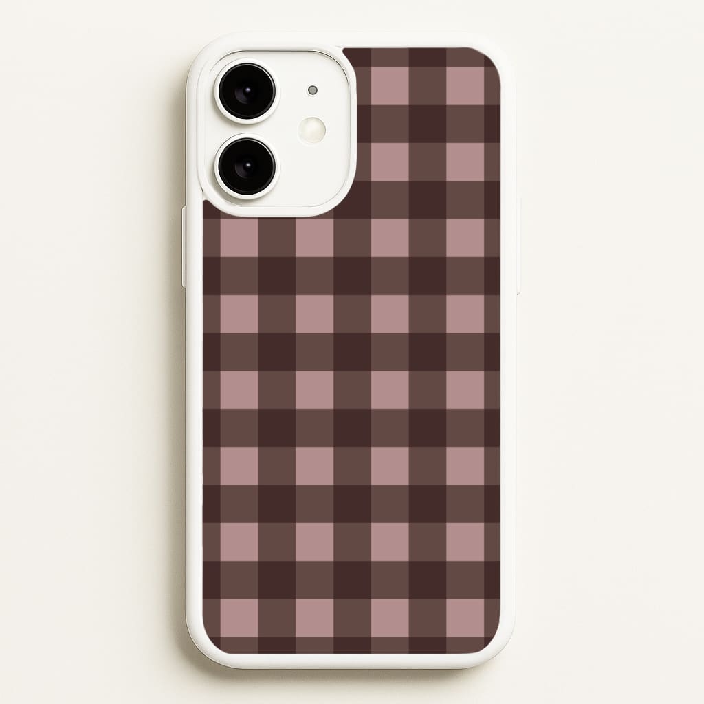 Chocolate Gingham iPhone 11 Case