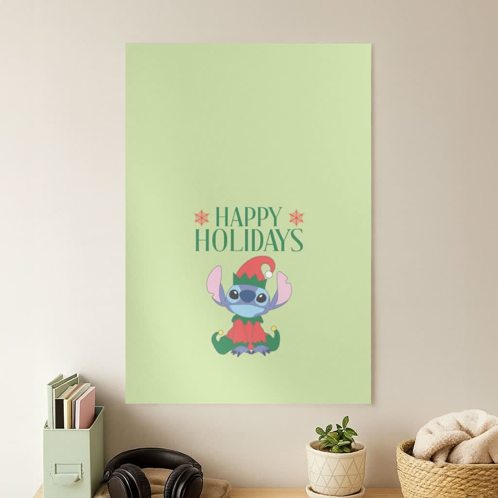 Cute Blue Alien Elf Poster