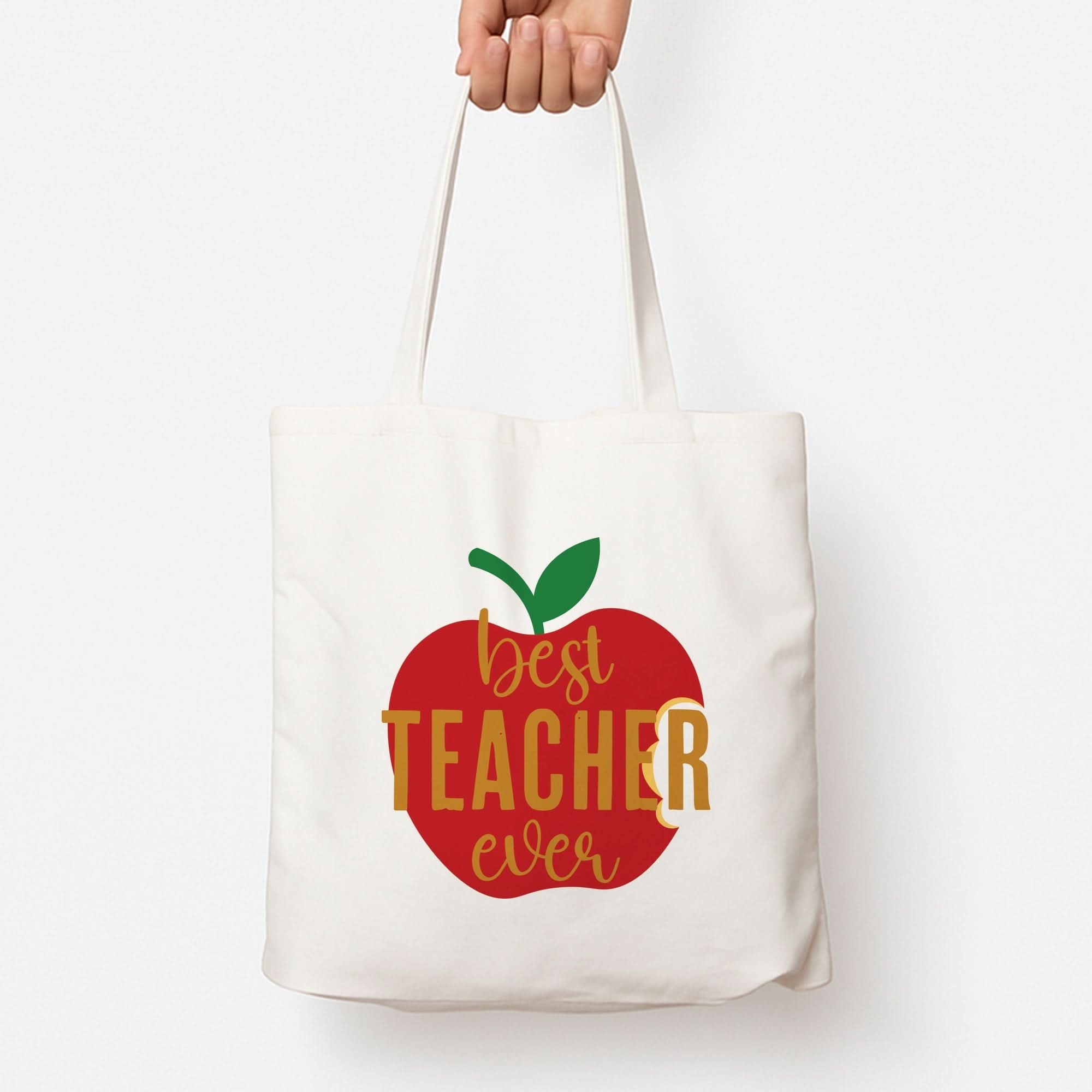 Apple Best Teacher Ever Tote Bag