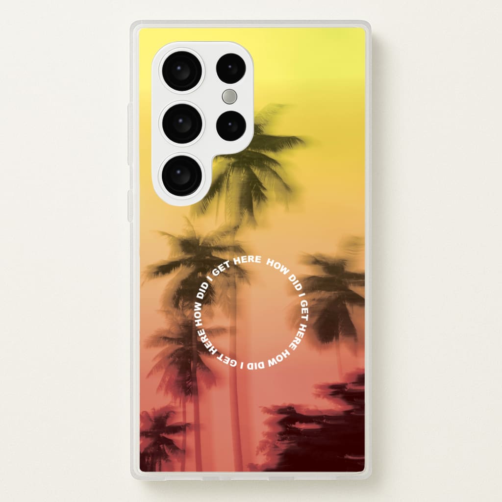 Palm Trees Circle Galaxy S24 Ultra Case