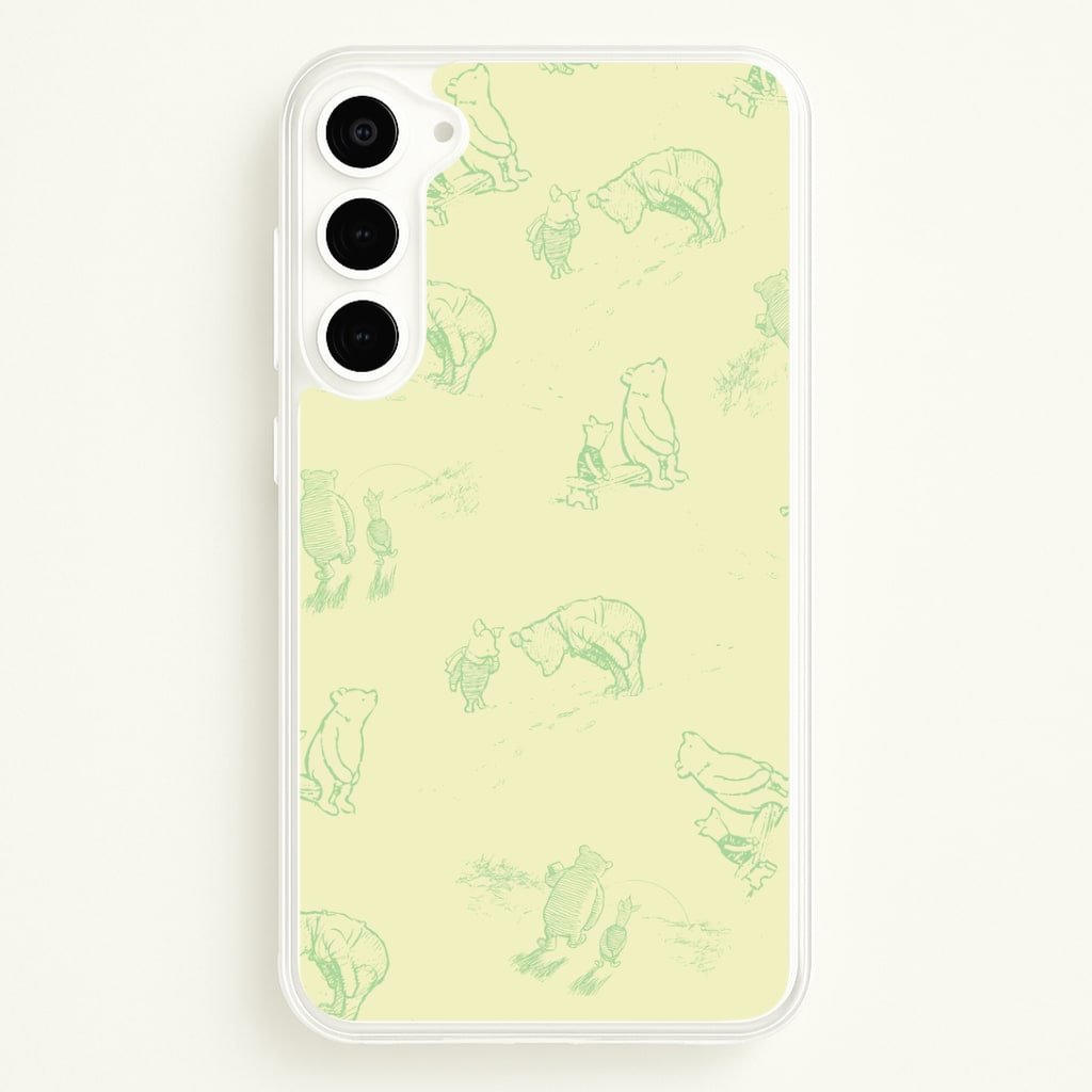 Sketched Winnie Pattern Galaxy S23 Case