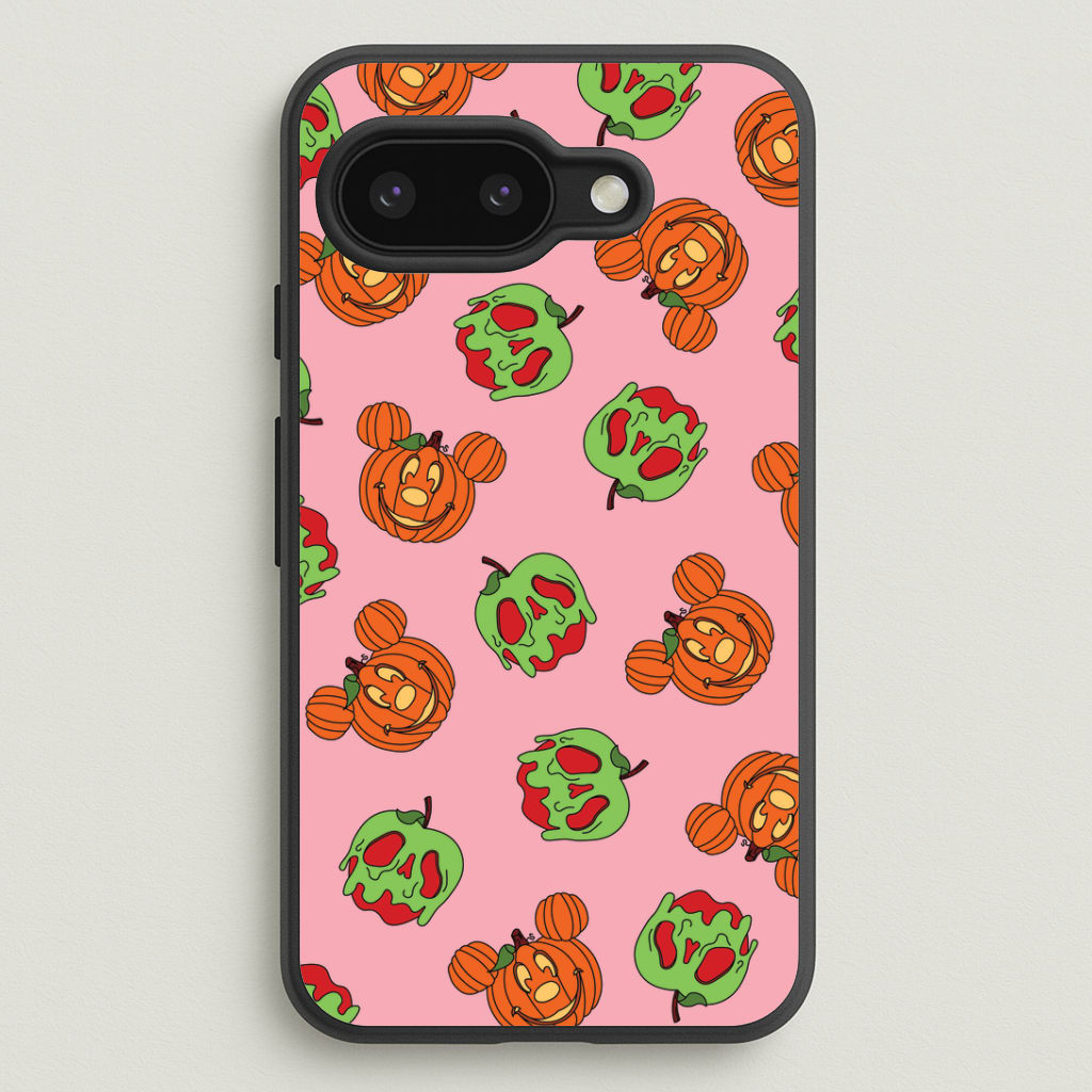 Pumpkin Mouse And Poison Apple Pattern Google Pixel 9a Case