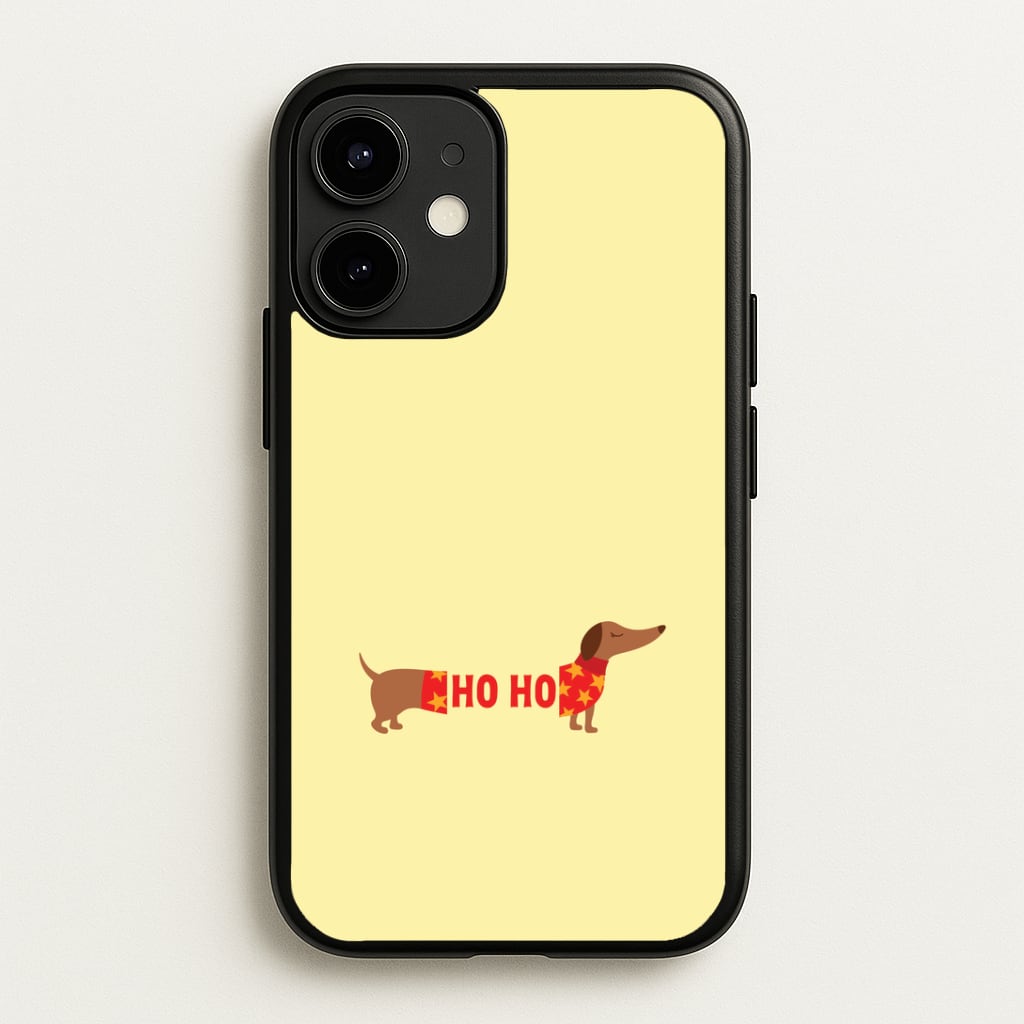 Christmas Jumper Ho Ho Dachshund iPhone 12 Mini Case