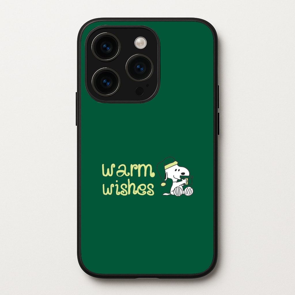 Cartoon Beagle Warm Wishes iPhone 14 Pro Case