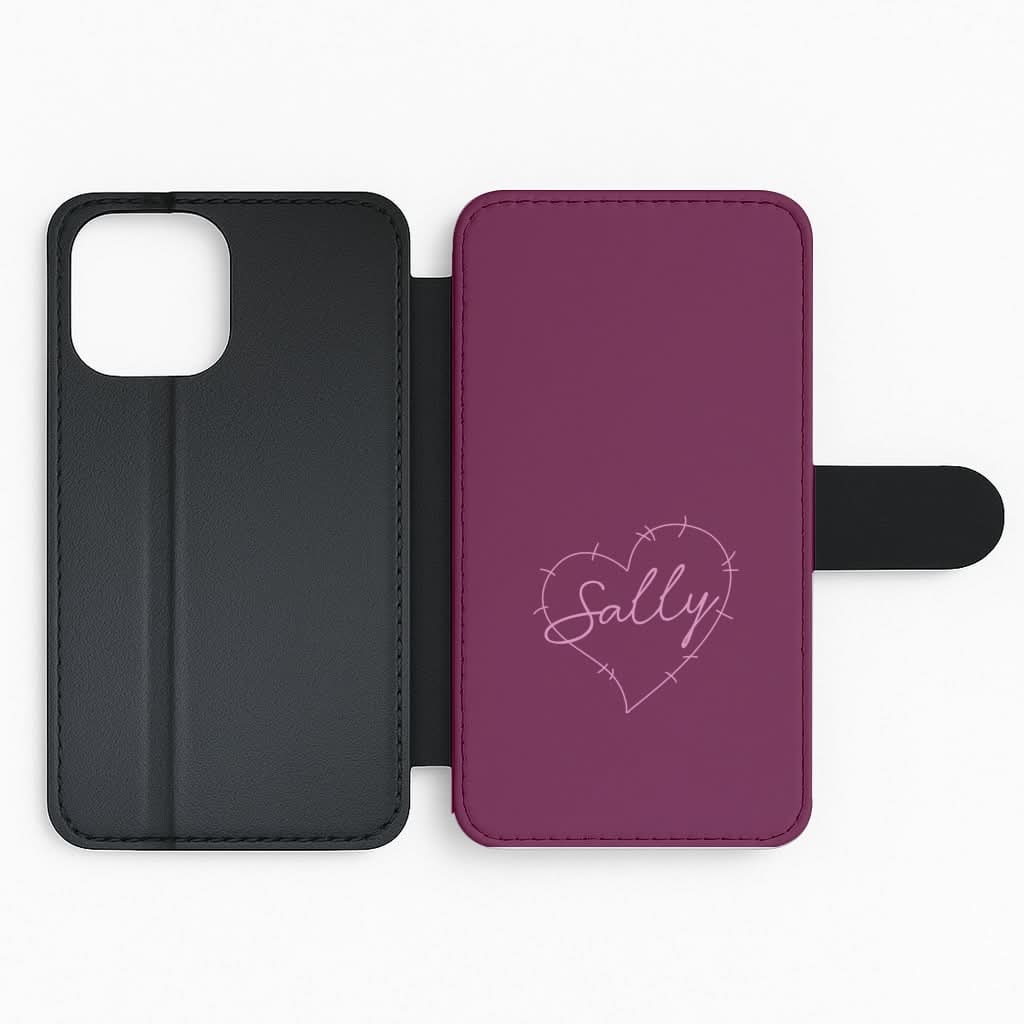Stitched Heart Sally Flip Phone Case